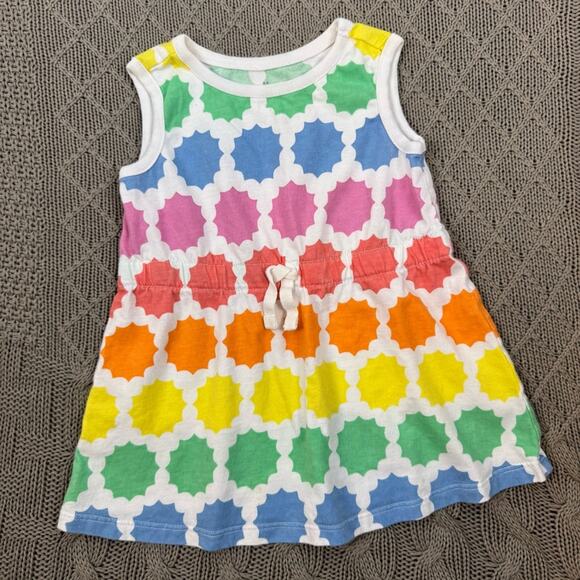 Primary Rainbow Geometric Tank Dress ~ 6/12M - Picture 1 of 9